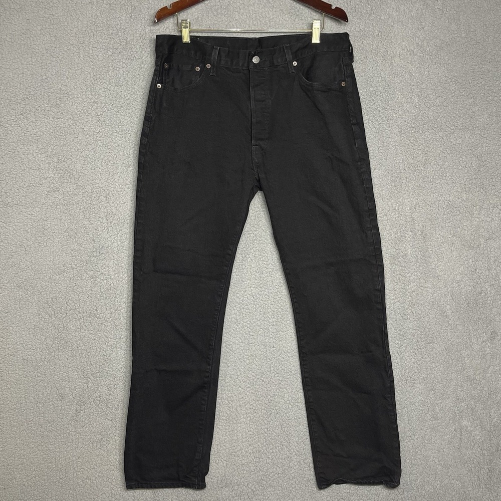 Levis 501 XX Jeans 36x32 Black Denim Classic Button Fly Straight